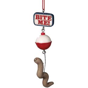 Bite Me Worm Bait Fishing Christmas Ornament in Kuwait