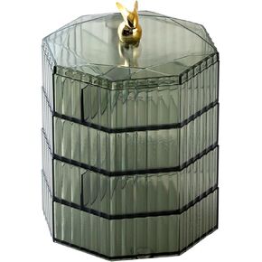 Jewelry Organizer with Handle, 4-Layer Acrylic Jewelry Box, Clear Jewelry Boxes for Women Girls, Make up Earring Organizer, Jewelry Storage Holder in Saudi Arabia