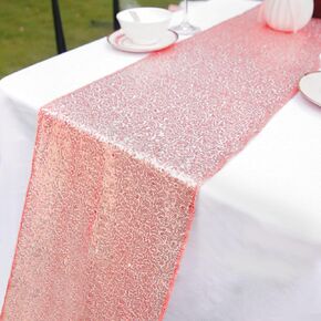 Cameway Table Runner 12 x 108 inch Glitter Gold Table Runner Rectangle for Graduation Party Supplies Decorations Wedding Birthday & Baby Shower (Gold, 1)