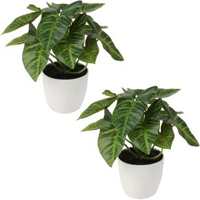 Briful Artificial Plants Mini Camellia Potted Fake Plants Small Faux Plastic Plants Desk Plant Artificial Flowers with Vase for Home Office Desk Kitchen Garden Indoor Decor