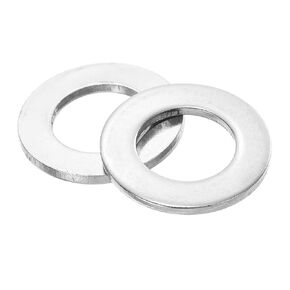 uxcell 100Pcs M2 Flat Washer, 316 Stainless Steel 2.2mm ID x 5mm OD x 0.3mm Thick for Bolt Screw, Factories Repair, Kitchens, Shops, and Outdoor Construction, Silver