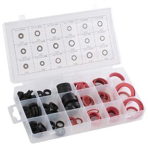 141Pcs O Rings Washer Assortment Set, Faucet Washer Assortment Kit for Pressure Washer Faucet Plumbing Gasket Rubber Sealing Washer O Gasket 18 Sizes Kit