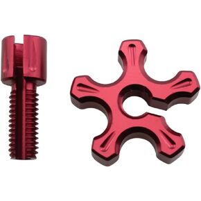 DGZZI Motorcycle Clutch Adjustment Screws 8mm Red Modified Large Capacity Motorcycle Brake Clutch Puller Aluminium Wire Adjustment Bolts for Dirt Bikes