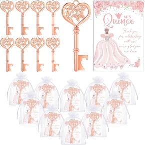 24 Sets Quinceanera Party Favors Butterfly Key Bottle Opener for Guests Quinceanera Butterfly Bottle Openers with Thank You Cards and Organza Bags 15 or 16 Year Old Quinceanera Party Favors