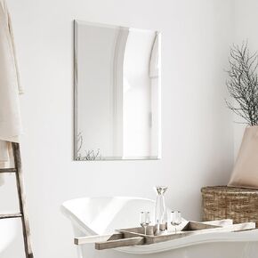 Empire Art Direct Frameless Beveled Wall Mirror, Rectangular 1"- Beveled Edge, Modern Style, Ready to Hang for Bathroom, Vanity, Bedroom, 30" x 40"