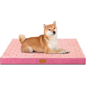 سرير كلب باتاس لاجو متقلب لتقويم العظام للكلاب المتوسطة مقاس 91.44 سم × 60.96 سم، أسرة كلاب متوسطة الحجم مقاومة للماء مع غطاء قابل للإزالة وقابل للغسل، حصيرة سرير للحيوانات الأليفة من إسفنج قفص البيض مع قاعدة مضادة للانزلاق، أسود in Kuwait