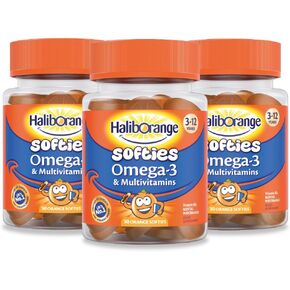 Haliborange Kids Vitamins Omega-3 and Multivitamin Orange Softies 30s