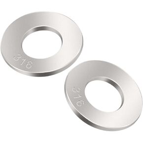 M5x10mmx0.5mm 100 قطعة 304 غسالة من الفولاذ المقاوم للصدأ غسالة مسطحة مستديرة من الفولاذ المقاوم للصدأ in Kuwait