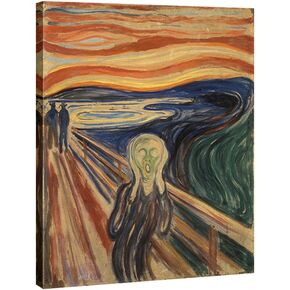 Wieco Art the Scream by Edward Munch Famous Paintings Reproduction Abstract Canvas Prints Artwork for Wall Decor Modern Canvas Wall Art for Home & office Decoration