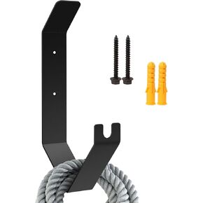 Rope Rack Organizer Battle Ropes Storage Hook Anchor Station Hanger Wall Mount Jump Rope Hanger for Exercise Rope Home Commercial Gym Hook Workout Storage Shelf Hose Hanger Holder kit