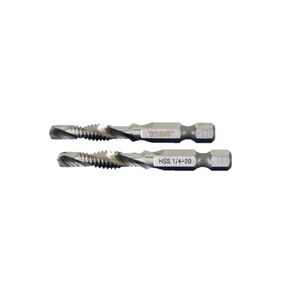 TMAX 2 pc 8-32 Combination Drill and Tap Multi Use Deburr Countersink Hex Bit