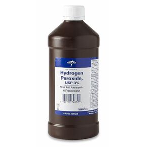 Medline Hydrogen Peroxide, 3% USP, 16 oz., Perfect for First Aid Supplies, Pack of 12
