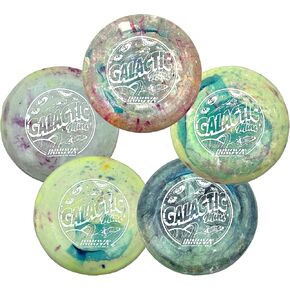 Innova Discs Galactic Mini 5 Pack – Swirly Mini Markers for Disc Golf for Marking Your Lie, Doubles, Mini Targets (5 Pack)