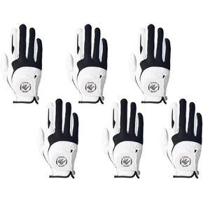Men's Golf Glove Premium Synthetic Leather,Net Fabric,Stable Grip,Six Pack Value Left Hand Right Hand（Left is Wear on Left Hand,Right is Wear on Right Hand）