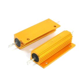 uxcell 2Pcs Chassis Mounted Aluminum Casing Housed Clad Resistors 100W 100Ohm