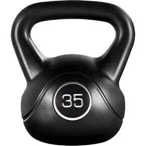 Yaheetech 35lbs Kettlebell Weights, Men & Women Home Gym Kettle Bell Exercise & Fitness Equipment w/Wide Flat Base & Textured Grip for Strength Training