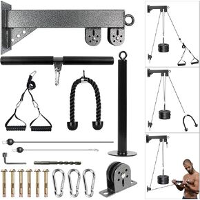 LAT Pulldown Attachments Pulley System Gym Tricep Rope Pull Down Training Cable Machine LAT Pulldown Machine for Home Gym