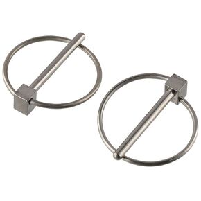 FEIYING 316 Stainless Steel Lynch Pins,Hood Pin Clips,2Pcs 4.5 x 45mm with Ring 3/16" Linch Pin Replacement Marine Hardware
