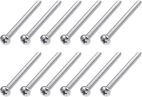 METALLIXITY Machine Screws (M4x55mm) 20Pcs, Phillips Cross Pan Bolts 304 Stainless Steel - for Furniture Installation, Mechanical Fasteners, Office Equipment in Saudi Arabia
