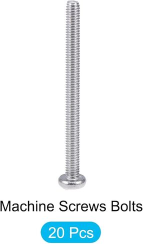 METALLIXITY Machine Screws (M4x55mm) 20Pcs, Phillips Cross Pan Bolts 304 Stainless Steel - for Furniture Installation, Mechanical Fasteners, Office Equipment in Saudi Arabia