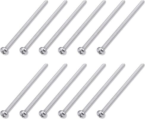 براغي آلة METALLIXITY (M6x12mm) 30 قطعة، مسامير فيليبس كروس 304 من الفولاذ المقاوم للصدأ - لتركيب الأثاث، والمثبتات الميكانيكية، والمعدات المكتبية in Saudi Arabia