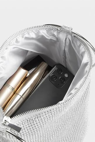 BABEYOND Women's Rhinestone Clutch Evening Bags Sparkly Glitter Round Handle Purse for 1920s Party Prom Wedding in Kuwait