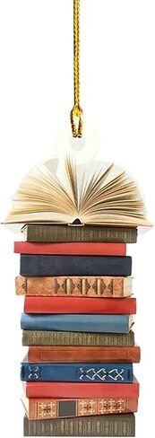 كتاب زخرفة شجرة عيد الميلاد، هدايا لمحبي الكتب، الاكريليك الإبداعية عيد الميلاد كتاب زخرفة السيارة، شجرة عيد الميلاد الديكور عطلة ديكور المنزل لهجات ديكور المنزل in Saudi Arabia