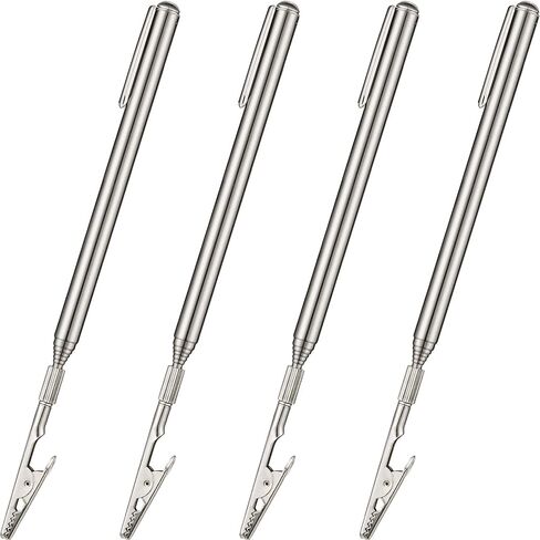 4 Pieces Telescopic Alligator Clips Metal Multimeter Alligator Clamps with Pen Clip for Electronic Automotive Repairing Jewelry Fastening Picking Items (Range 8.27-36 Inch) in Saudi Arabia