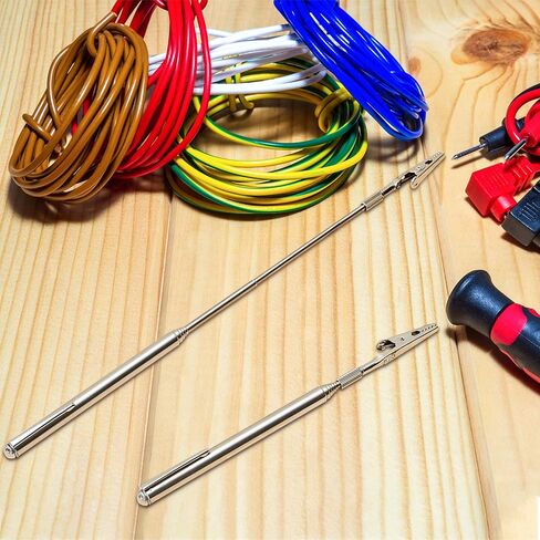 4 Pieces Telescopic Alligator Clips Metal Multimeter Alligator Clamps with Pen Clip for Electronic Automotive Repairing Jewelry Fastening Picking Items (Range 8.27-36 Inch) in Saudi Arabia