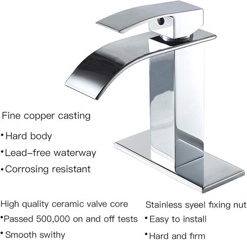 Bathroom Faucet Black Single Hole One Handle Vanity Bathroom Sink Faucet Waterfall Deck Mount Commercial Lavatory Bath Mixer Tap in Saudi Arabia
