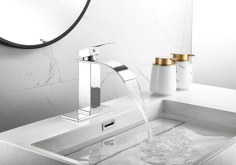 Bathroom Faucet Black Single Hole One Handle Vanity Bathroom Sink Faucet Waterfall Deck Mount Commercial Lavatory Bath Mixer Tap in Saudi Arabia