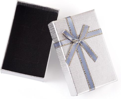 12pcs Jewelry Paper Boxes Bulk Purple Cardboard Rectangle Box Cases with Ribbon Bow for Birthday Wedding Earring Ring Necklace Bangle Bracelets Packaging 3.2 x 2.1 Inches in Saudi Arabia