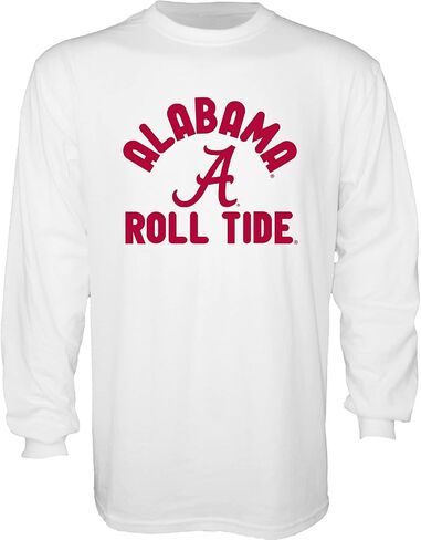 Blue 84 Men's Alabama Crimson Tide Long Sleeve T Shirt Line Up Secondary Color, White, XX-Large in Saudi Arabia
