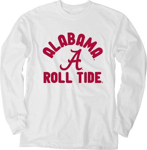 Blue 84 Men's Alabama Crimson Tide Long Sleeve T Shirt Line Up Secondary Color, White, XX-Large in Saudi Arabia