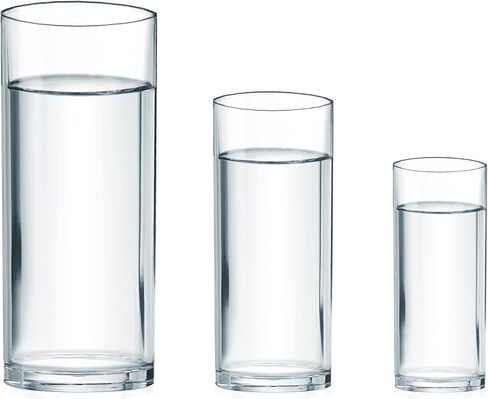 عبوة من 3 مزهريات زجاجية أسطوانية مزهرية زهور شفافة مقاس 12x4.5، 10x4,8x3 بوصة، مزهرية زجاجية 2024 in Saudi Arabia