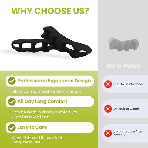 4 Pair Toe Separator,Bunion Corrector for Women Men Toe Spacers to Correct Bunions Toe Straightener Toe Stretcher Big Toe Correctors Gel Toe Separators (Transparent color+S) in Kuwait