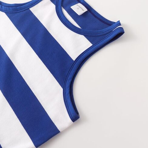 Spring&Gege Boys Striped Tank Tops Summer Sleeveless Cotton T Shirt (4-12 Years) in Kuwait
