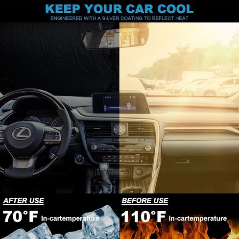 Car Windshield Sun Shade for Ford F-150 2015-2020 Accessories Sunshade Window Sun Visor Protector Foldable Blocks UV Rays Keep Your Car Cool in Saudi Arabia