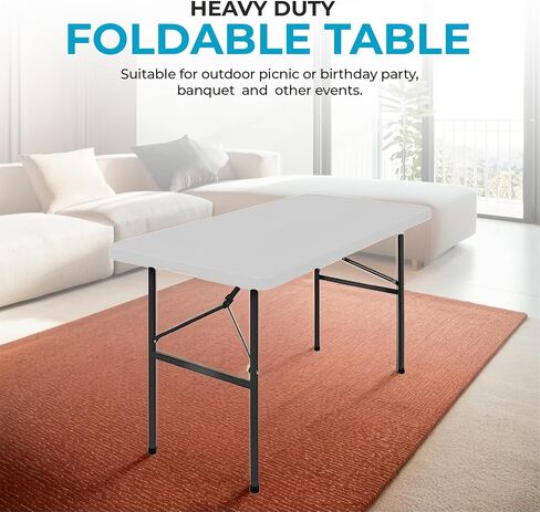 SIMPLI-MAGIC 79579 Foldable Table, 4 Feet, White in Saudi Arabia