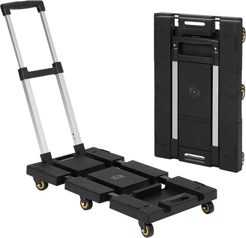 EliteEdge Folding Hand Truck - Plastic Base 176lbs Heavy-Duty Capacity, Compact & Easy to Store, Portable Dolly Cart, Ideal for Luggage, Travel, Moving, Office, Airport in Saudi Arabia