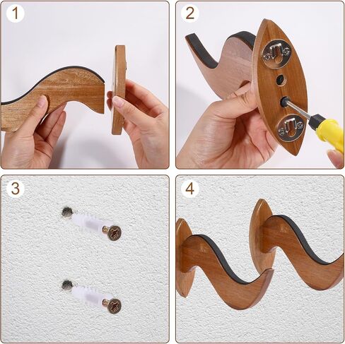 GLOBLELAND 2 Sets Surfboard Wall Rack Display Surfboard Wall Mount Wood Surf Board Wall Hangers for Surfboard Snowboard Kiteboard Storage Home Decor in Saudi Arabia