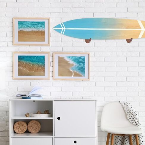 GLOBLELAND 2 Sets Surfboard Wall Rack Display Surfboard Wall Mount Wood Surf Board Wall Hangers for Surfboard Snowboard Kiteboard Storage Home Decor in Saudi Arabia