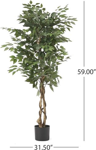 كريستوفر نايت هوم 313909 نباتات صناعية، 5 × 2.5 بوصة، أخضر in Kuwait