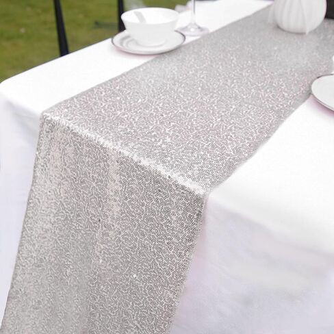 Cameway Table Runner 12 x 108 inch Glitter Gold Table Runner Rectangle for Graduation Party Supplies Decorations Wedding Birthday & Baby Shower (Gold, 1) in Saudi Arabia