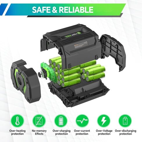 56V 2.5Ah Lithium-Ion Battery Replacement for EGO Power+ BA4200 for Equipment，Compatible with All Power 56V EGO Power+ Tools in Saudi Arabia