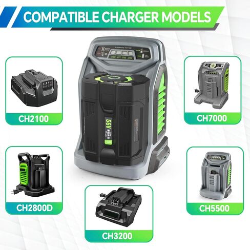 56V 2.5Ah Lithium-Ion Battery Replacement for EGO Power+ BA4200 for Equipment，Compatible with All Power 56V EGO Power+ Tools in Saudi Arabia