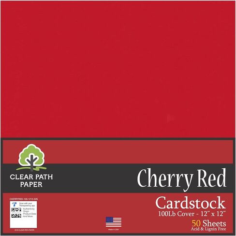 Dark Red Cardstock - 4 x 4 inch - 80Lb Cover - 100 Sheets - Clear Path Paper in Saudi Arabia