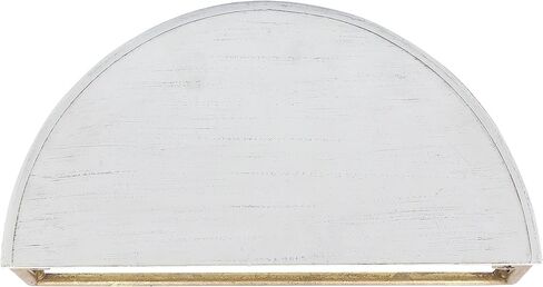 Sagebrook Home Demilune Wall Shelf Rustic Bedroom and Bathroom Shelves, White and Gold, 12 L x 6 W x 6 H Inches in Saudi Arabia