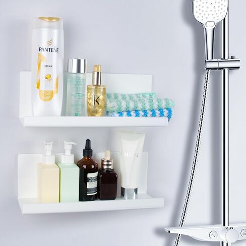 Acrylic Floating Shelves for Wall, 2 PCS Floating Bookshelf, No Drill Display Picture Shelves, Wall Storage Shelves Used for Bathroom/Kitchen/Living Room in Saudi Arabia