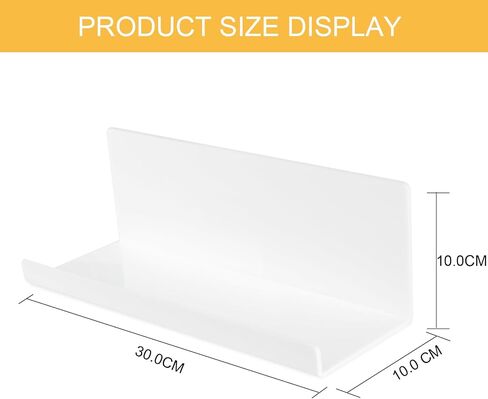 Acrylic Floating Shelves for Wall, 2 PCS Floating Bookshelf, No Drill Display Picture Shelves, Wall Storage Shelves Used for Bathroom/Kitchen/Living Room in Saudi Arabia